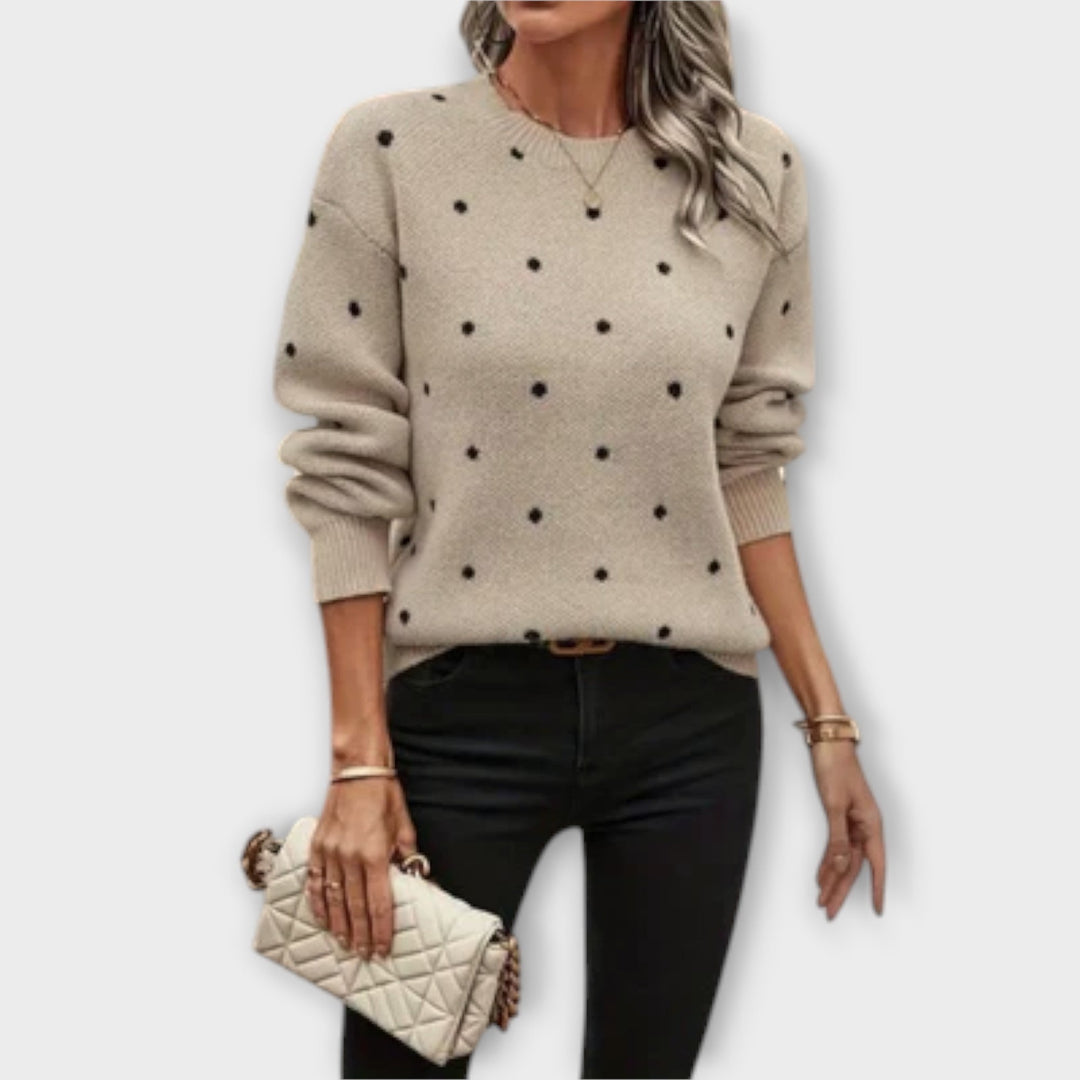 Delilah - Casual long-sleeved knitted sweater