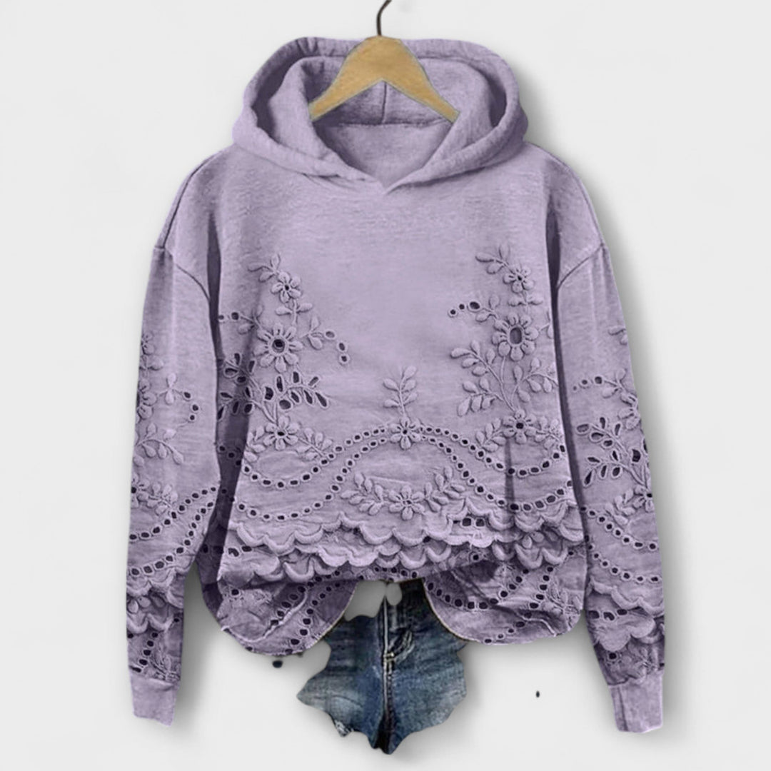 Kyra – Vintage Hoodie Mit Blumenprint