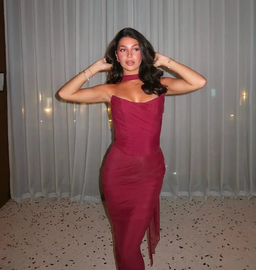 Kinsley - Strapless Bodycon Maxi Dress