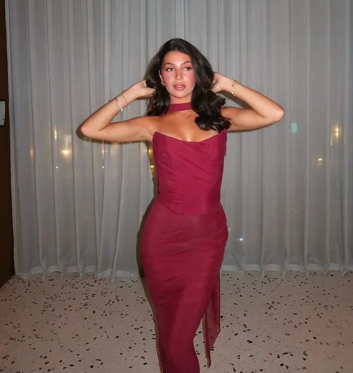 Kinsley - Strapless Bodycon Maxi Dress