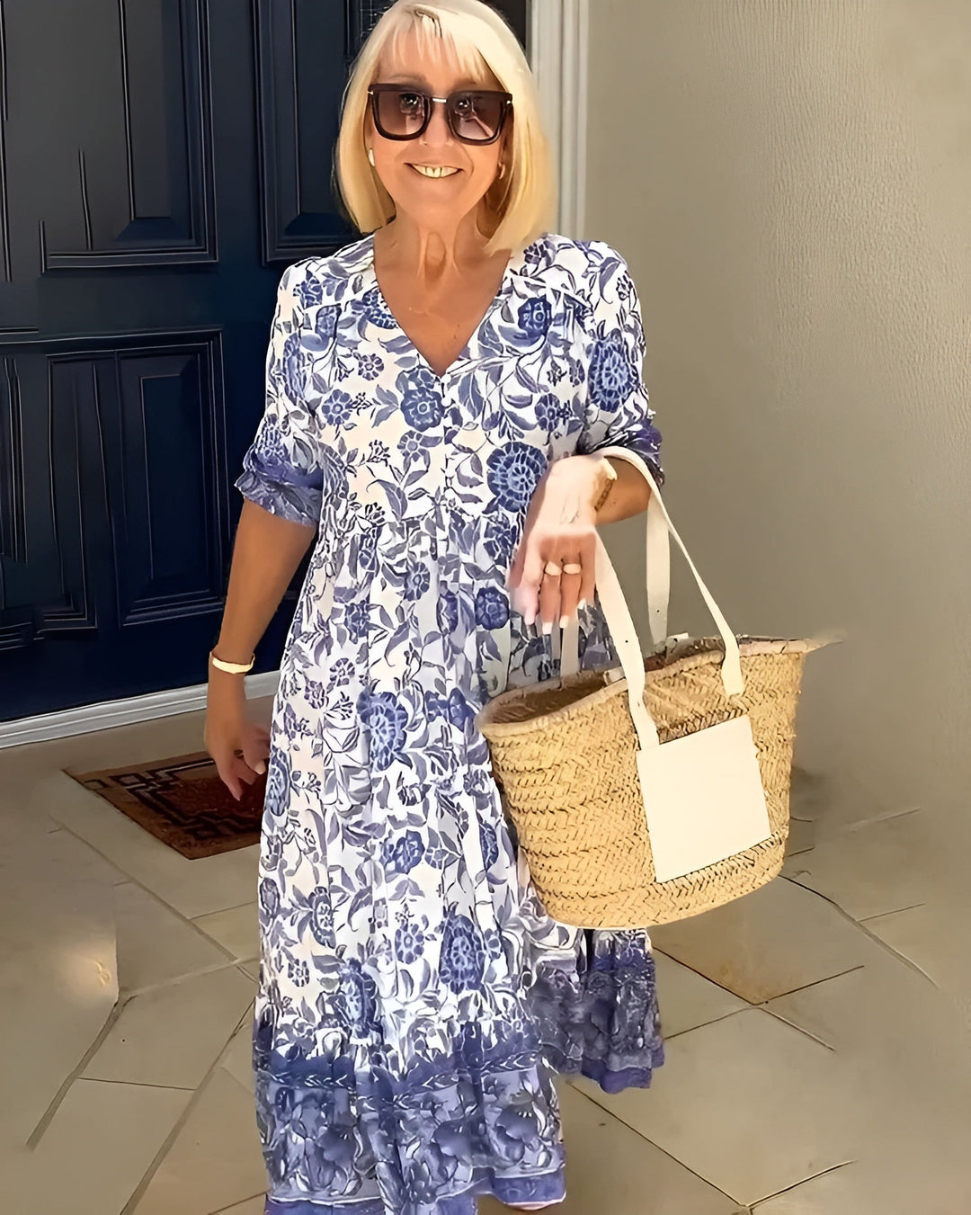 Jeslina -  Elegant Floral Dress