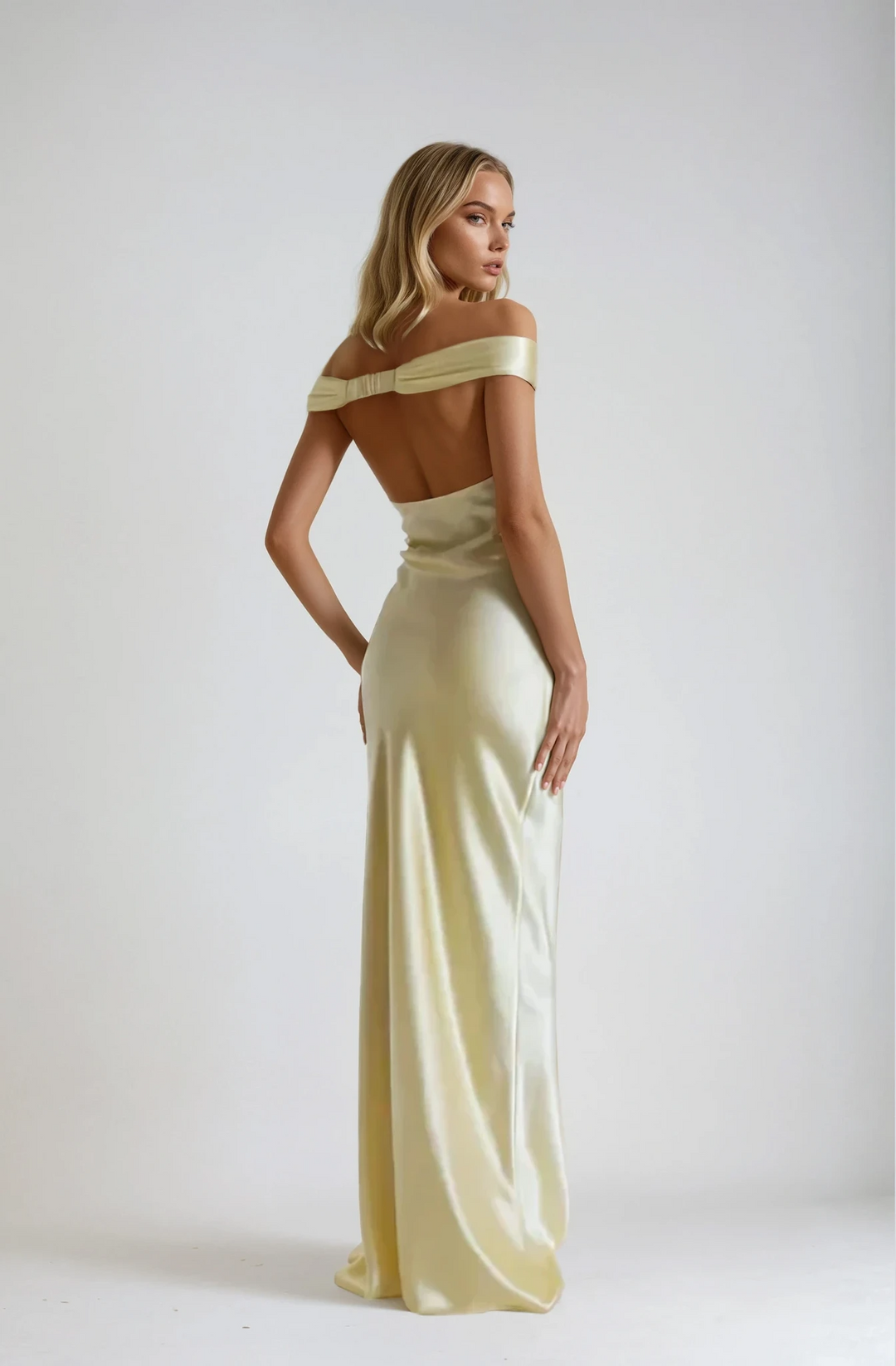 Fallon - Satin Backless Maxi Dress