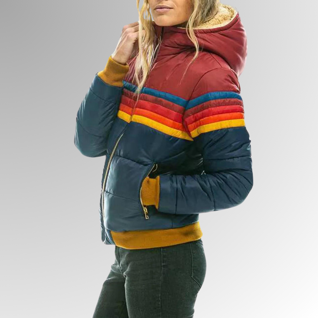 Audrina - Women's jacket with waterproof fabric, hood and fitted fit