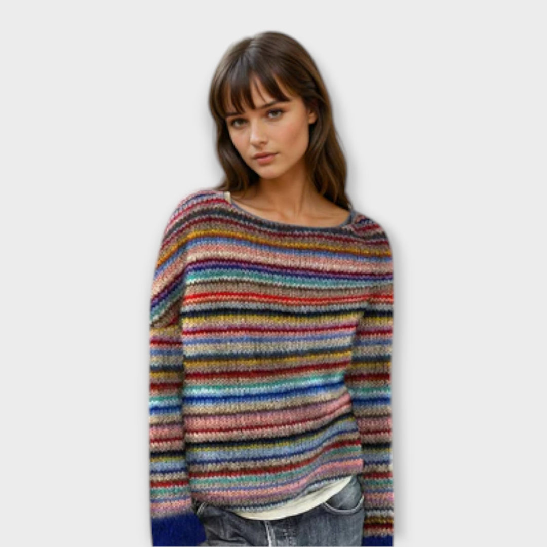Hallie - Casual & cozy striped sweater