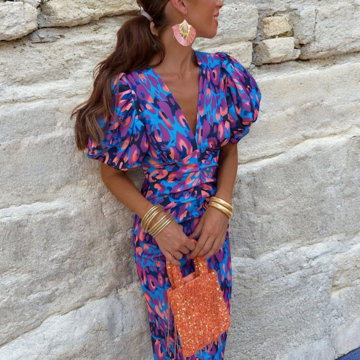 Kahlisse -  Vibrant Fiesta Dress with Spectacular Details