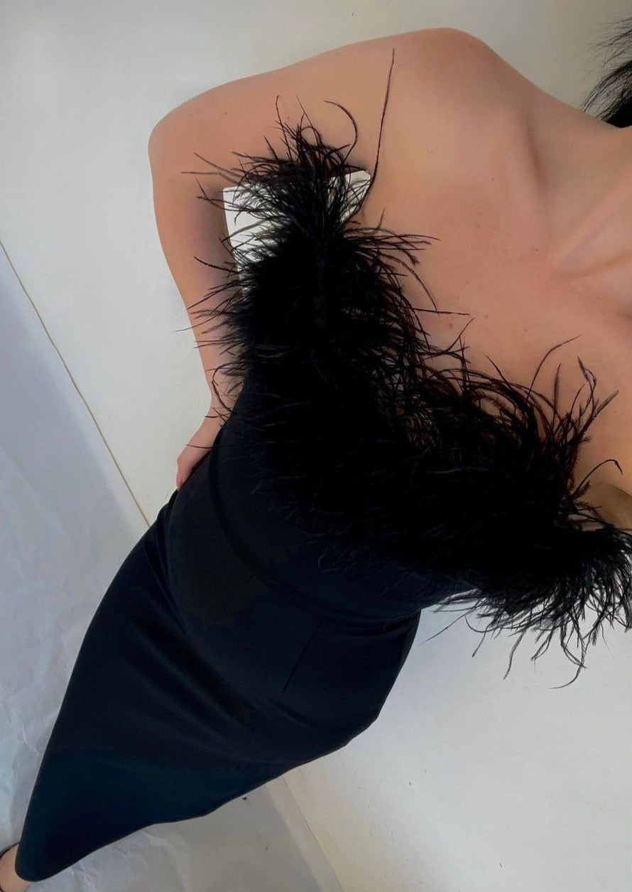 Jovie - Luxurious Feather Dress