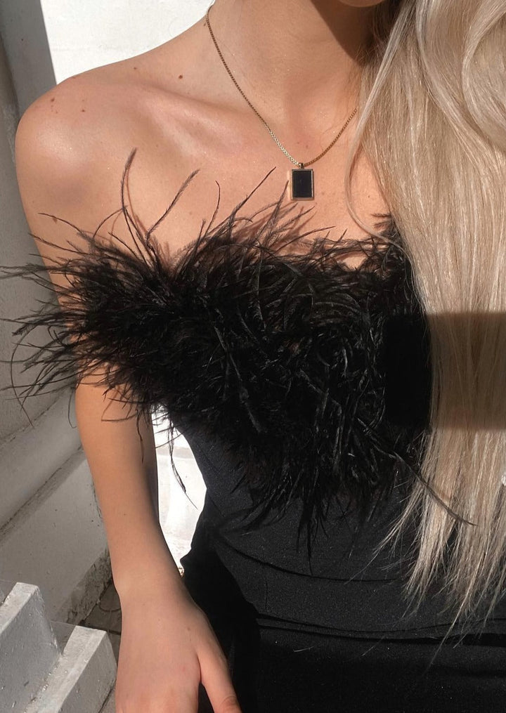 Jovie - Luxurious Feather Dress