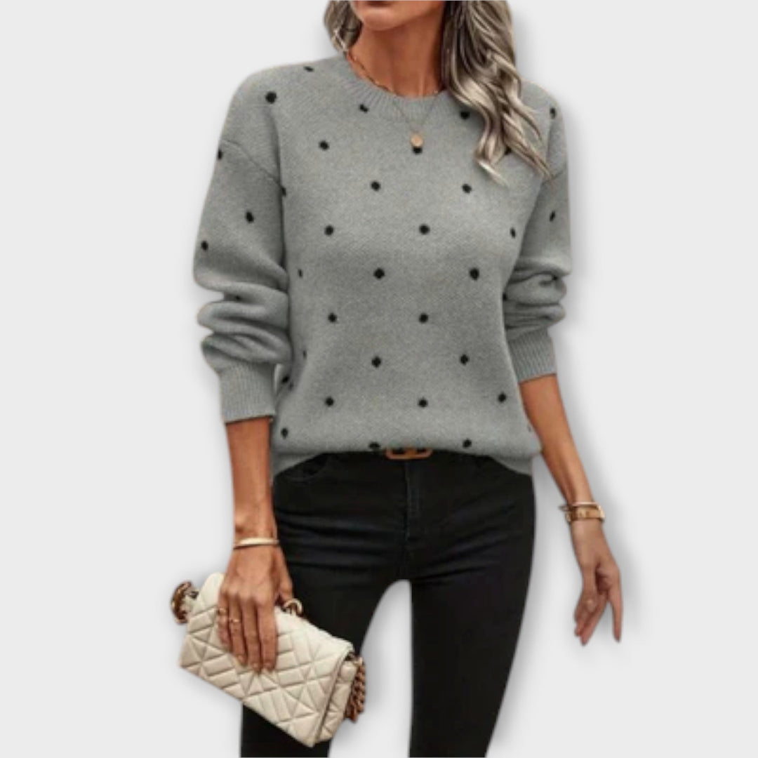 Delilah - Casual long-sleeved knitted sweater