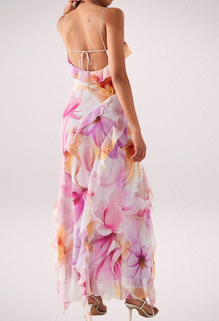 Lyra - Floral Ruffle Maxi Dress