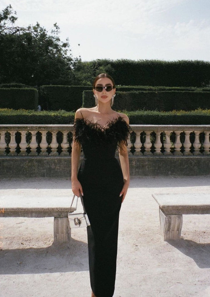 Jovie - Luxurious Feather Dress