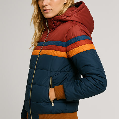 Audrina - Women's jacket with waterproof fabric, hood and fitted fit
