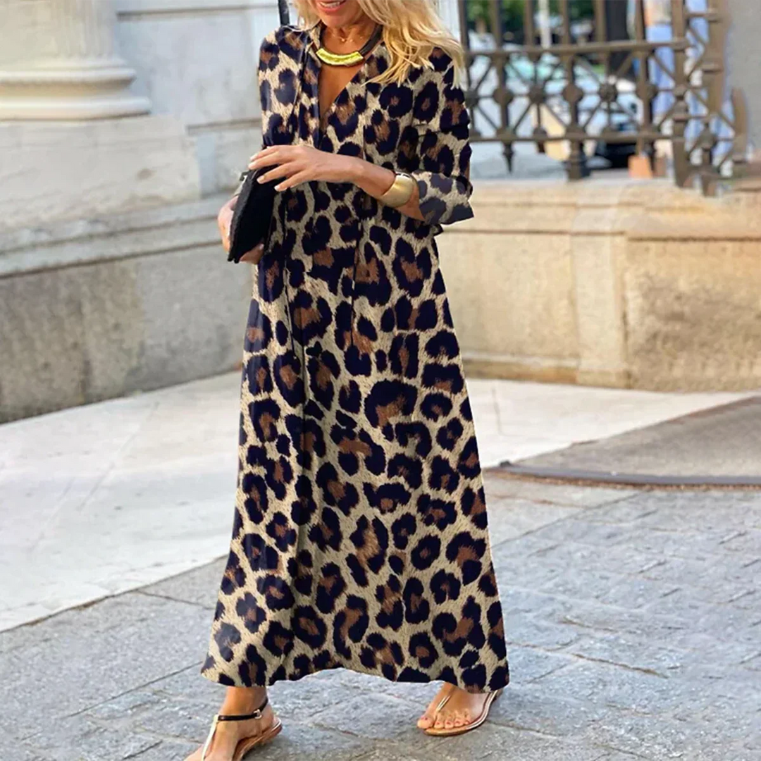Zephina - Bold and Elegant Leopard Dress