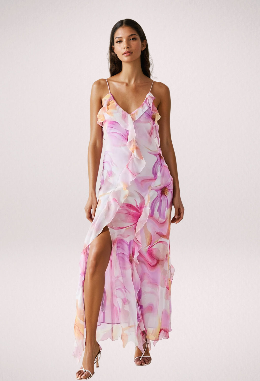 Lyra - Floral Ruffle Maxi Dress