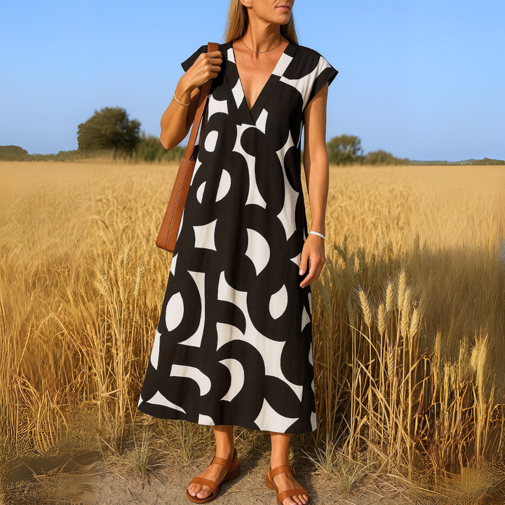 Mirayla - Fluid Dress with V-Neck