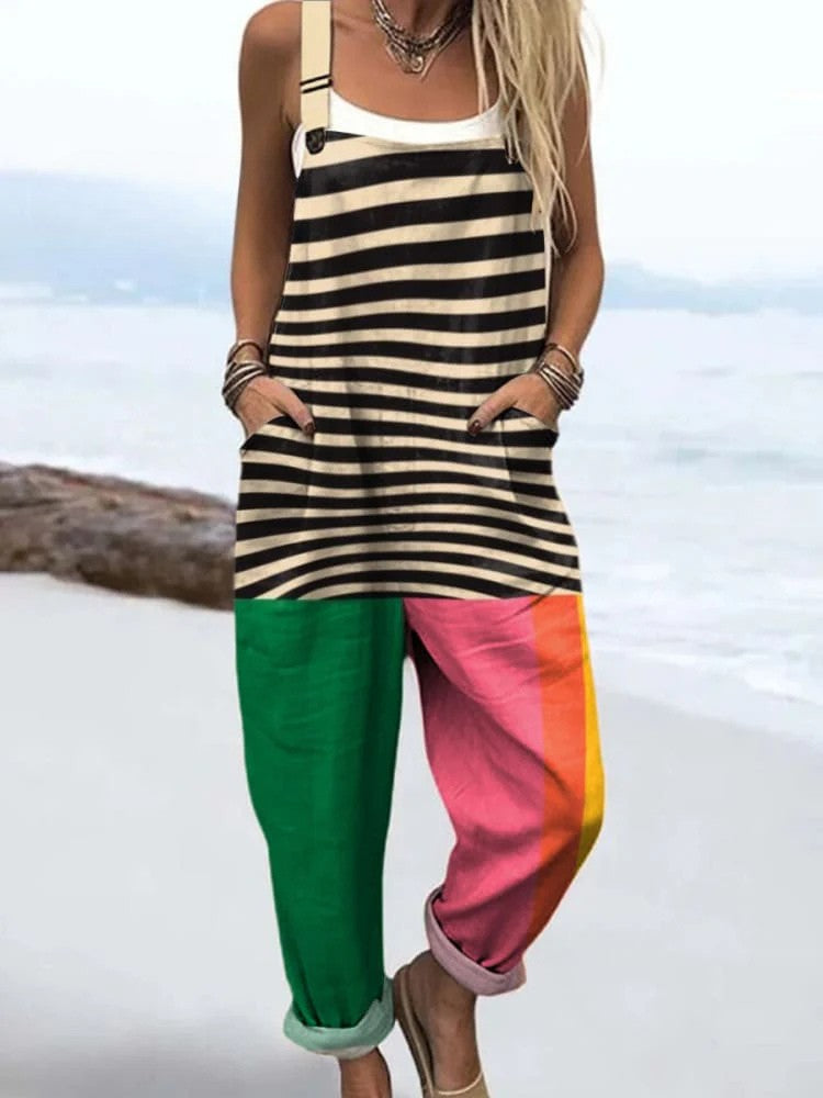 Oriellea - Zest & Stripes Jumpsuit