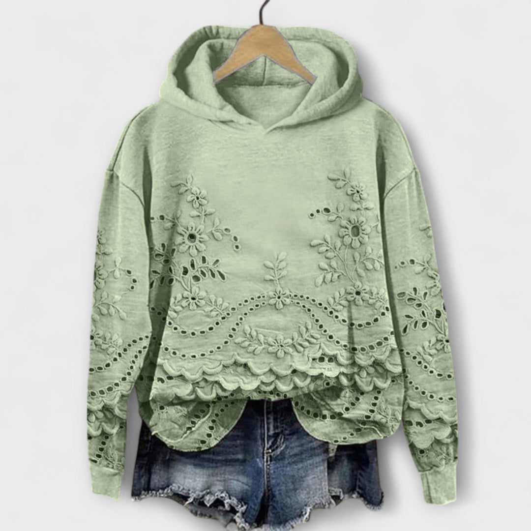 Kyra – Vintage Hoodie Mit Blumenprint