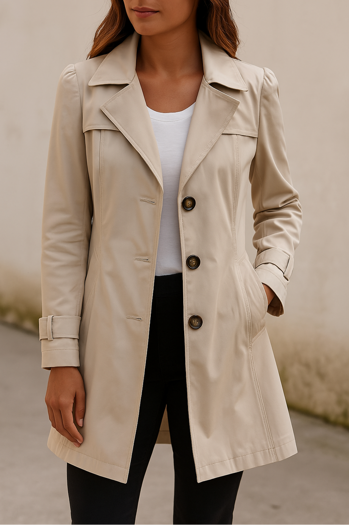 Celestine -  Women's Trench Coat  Lightweight Trench Coat with an Elegant Cut and Feminine Line