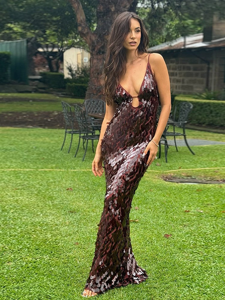 Ffion - Sequin Maxi Long Dress