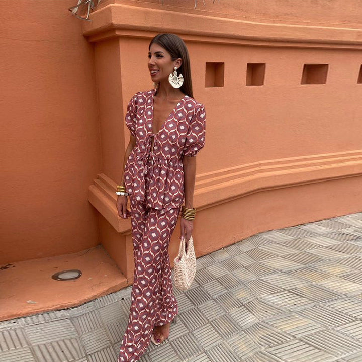 Caerina - Printed Casual Set