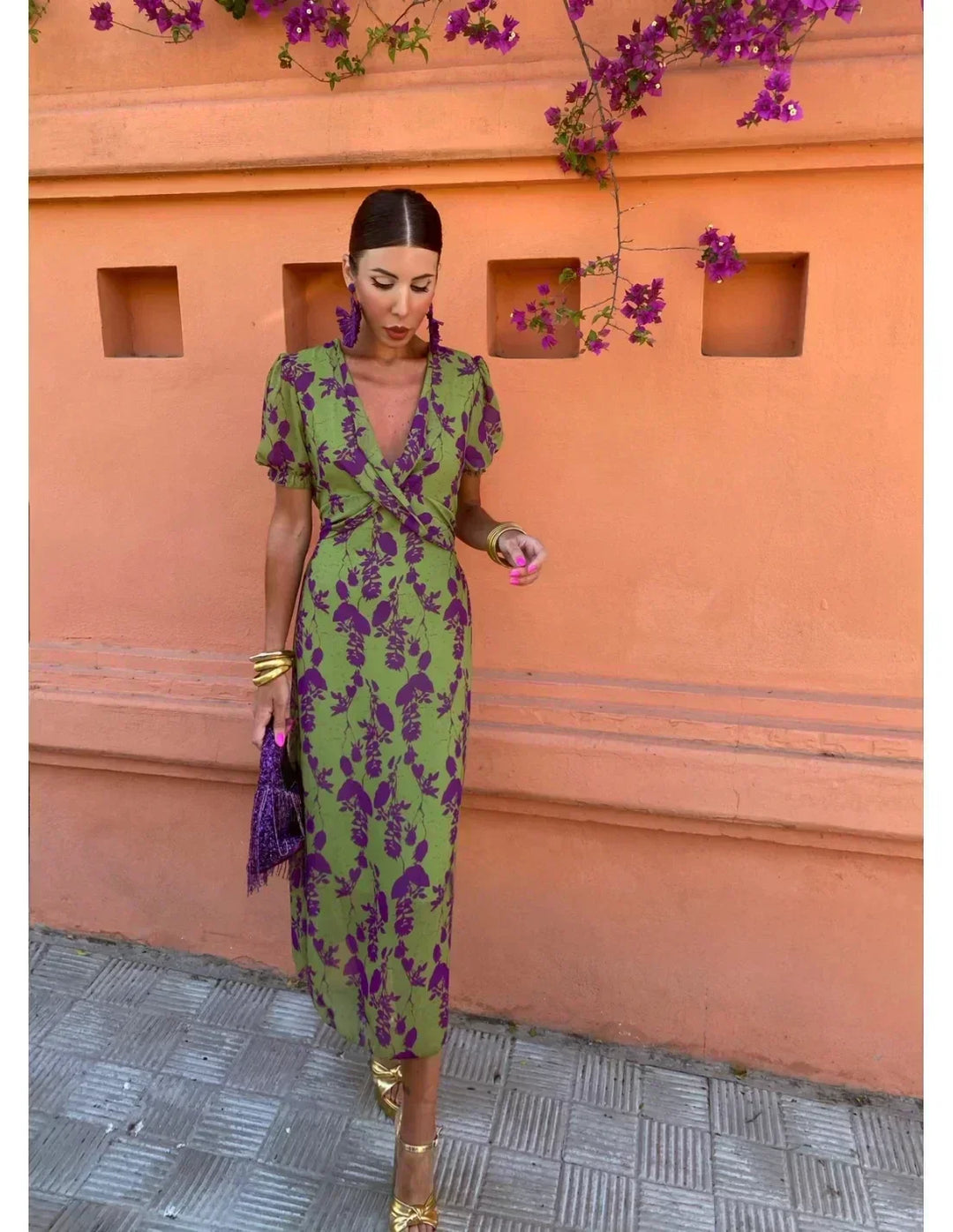 Velyra - Elegant Printed Dress