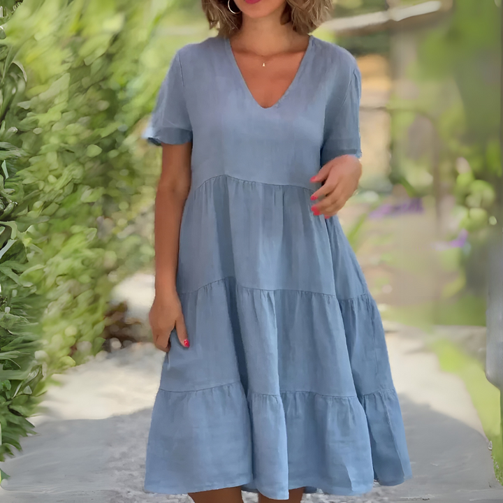 Brynissa - Flowing V-Neck Dress