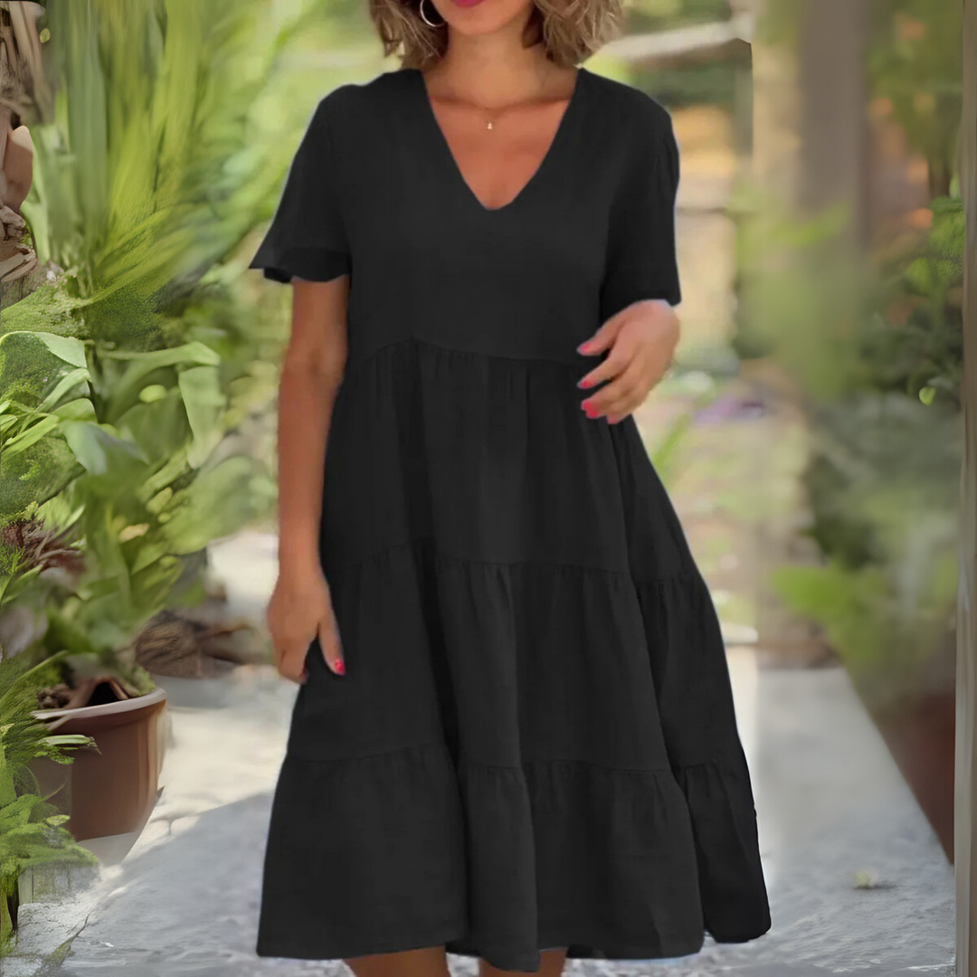 Brynissa - Flowing V-Neck Dress