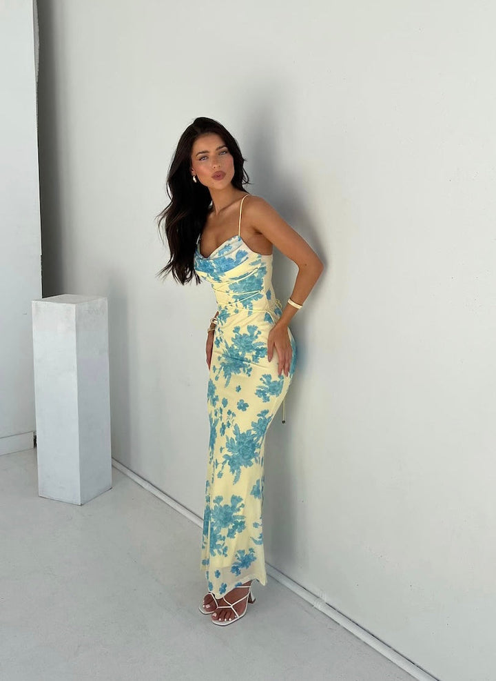 Jaylina - Sleeveless Floral Maxi Dress