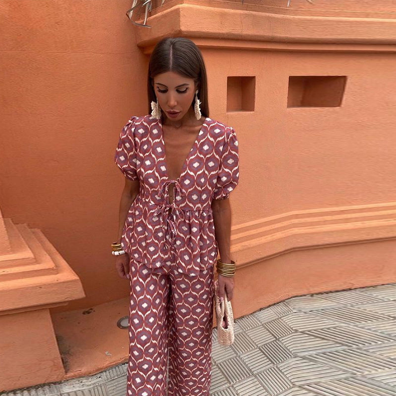 Caerina - Printed Casual Set