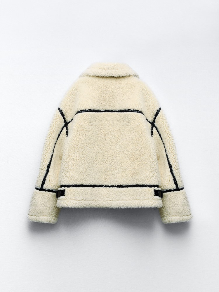 Evadne - Women's teddy coat with an oversized fit and fluffy fabric