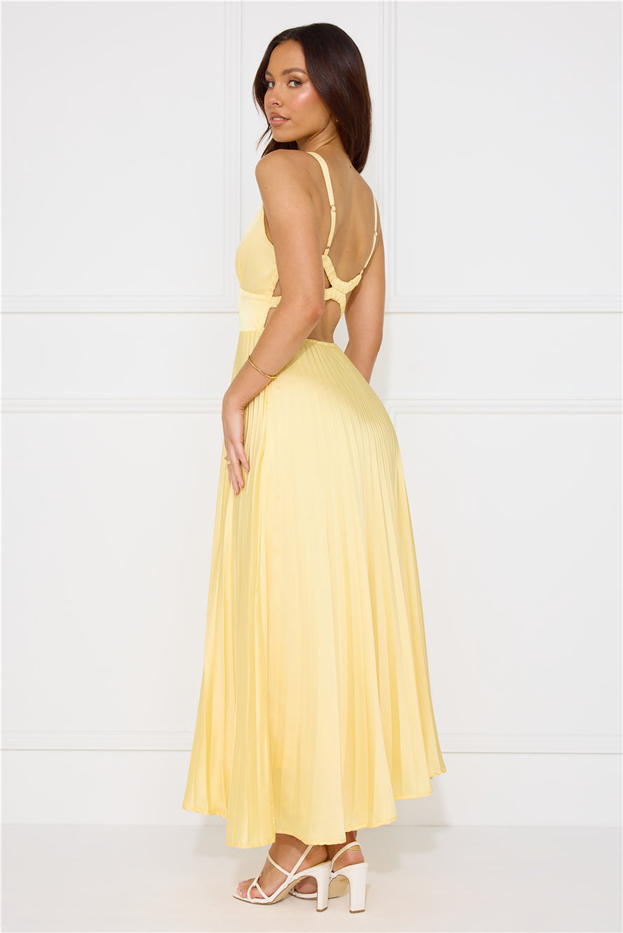 Idalia - Pleated V-Neck Maxi Dress