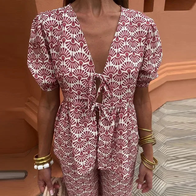 Caerina - Printed Casual Set