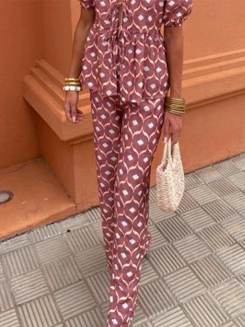Caerina - Printed Casual Set