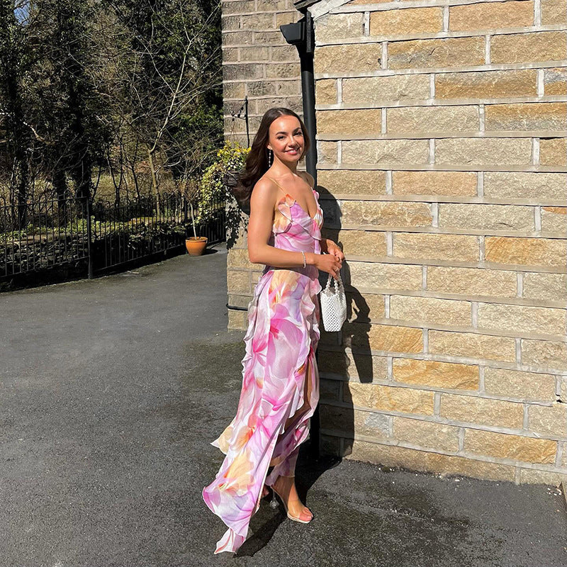 Lyra - Floral Ruffle Maxi Dress