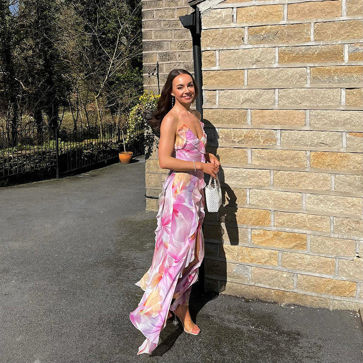 Lyra - Floral Ruffle Maxi Dress