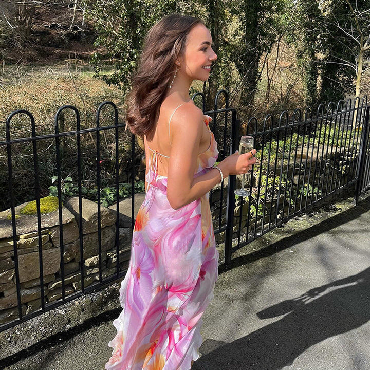 Lyra - Floral Ruffle Maxi Dress