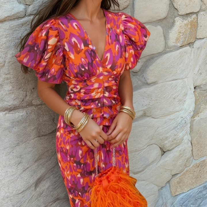 Kahlisse -  Vibrant Fiesta Dress with Spectacular Details