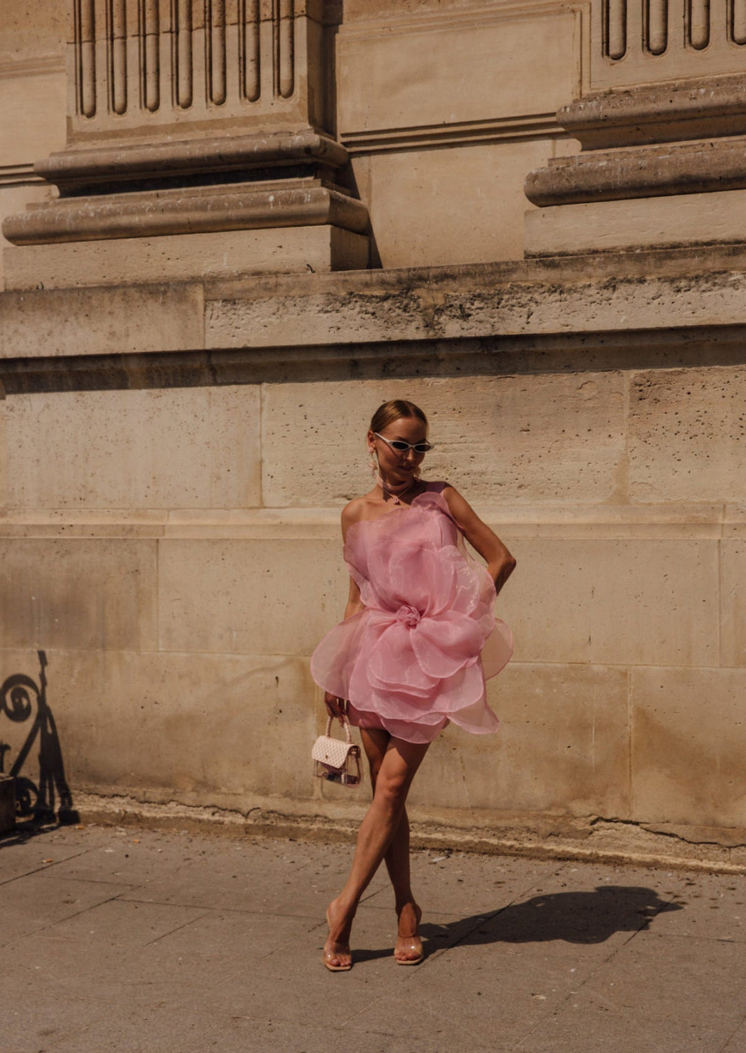 Lumi - Flower One Shoulder Mini Dress