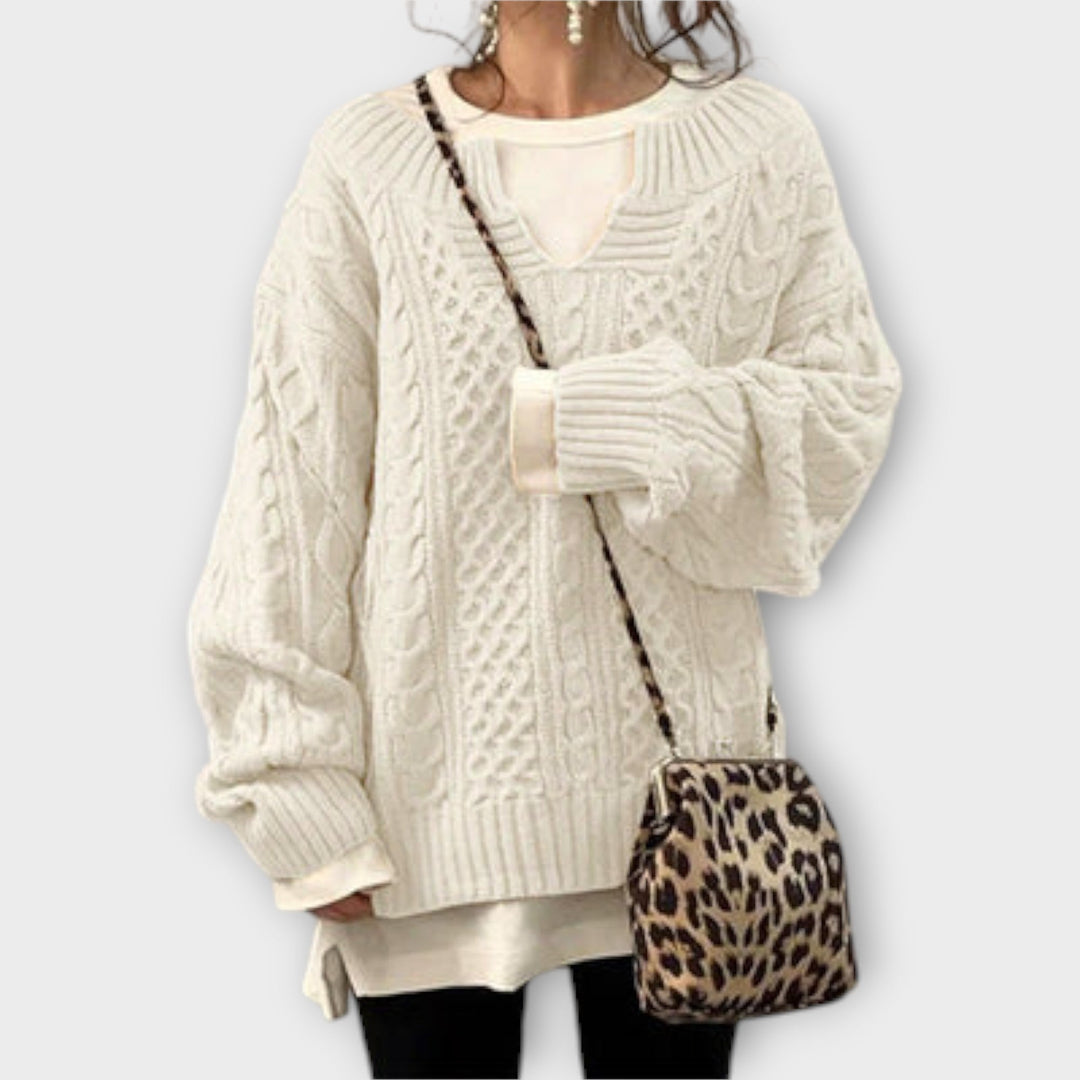 Harper - Oversized cable knit sweater