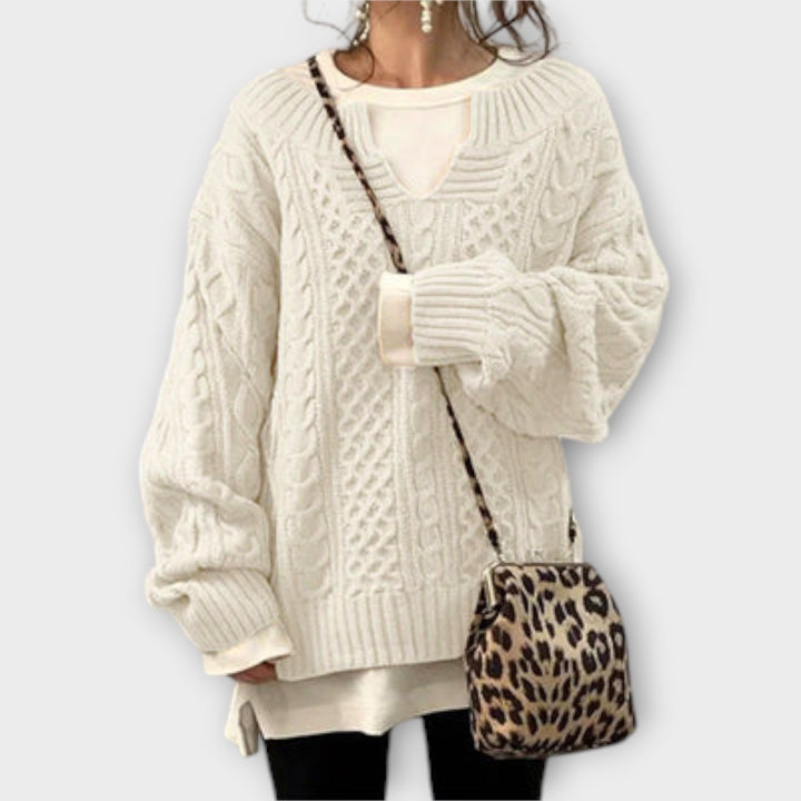Harper - Oversized cable knit sweater