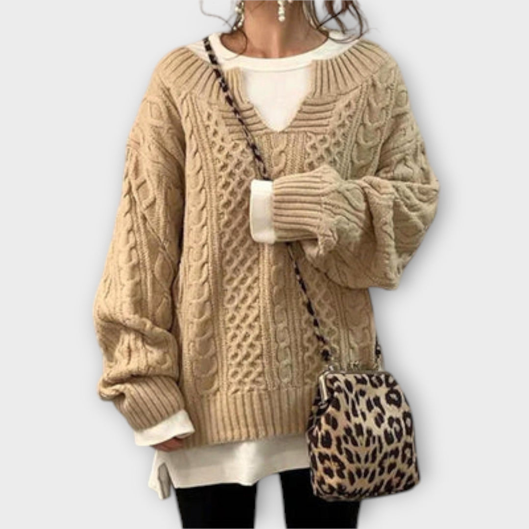 Harper - Oversized cable knit sweater