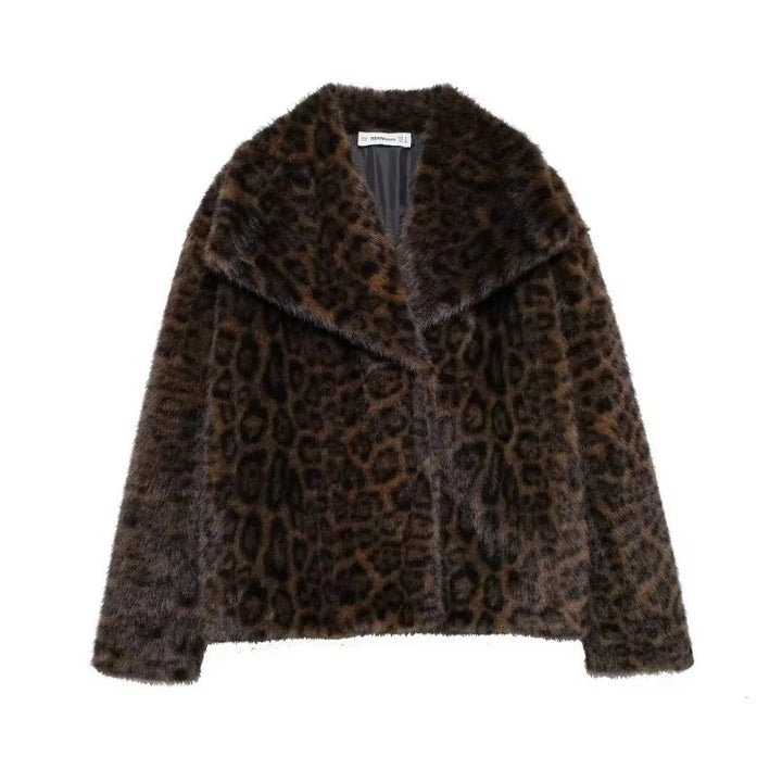 Eugenia - Women Elegant Faux Fur Coat Warm Fluffy