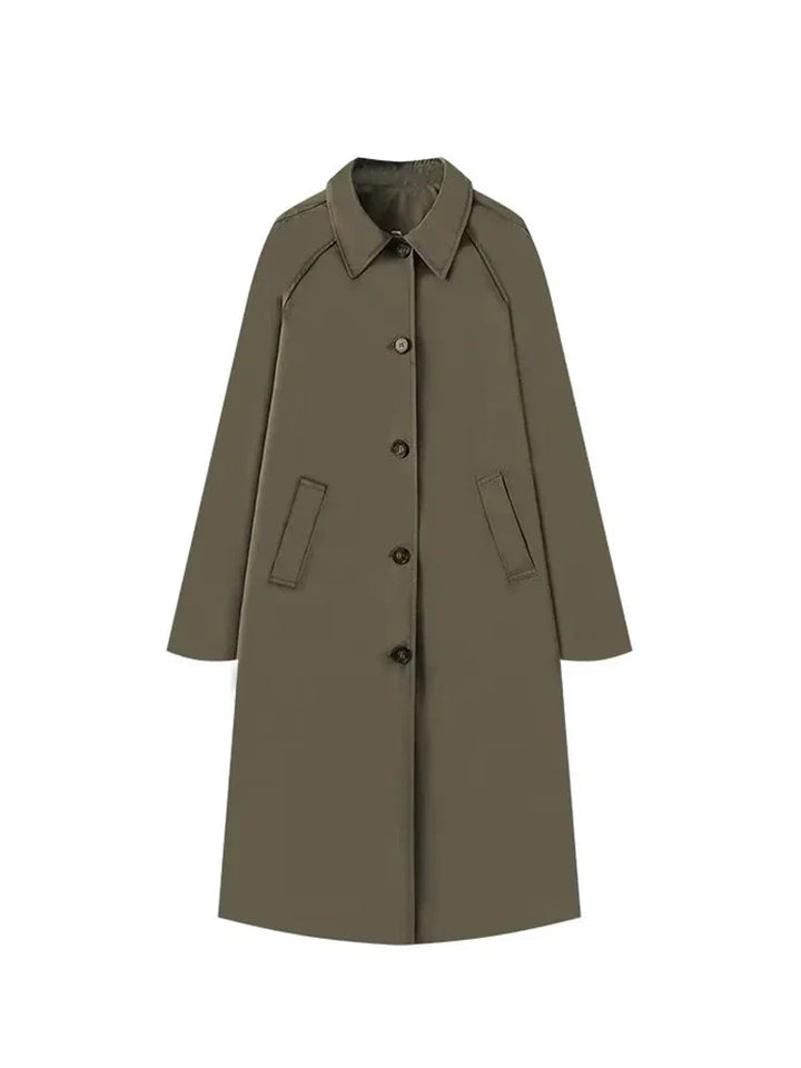 Avelisse -  Timeless Spring Coat with Subtle Checked Lining