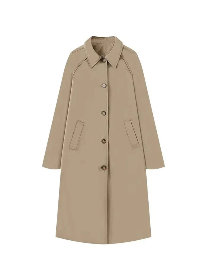 Avelisse -  Timeless Spring Coat with Subtle Checked Lining