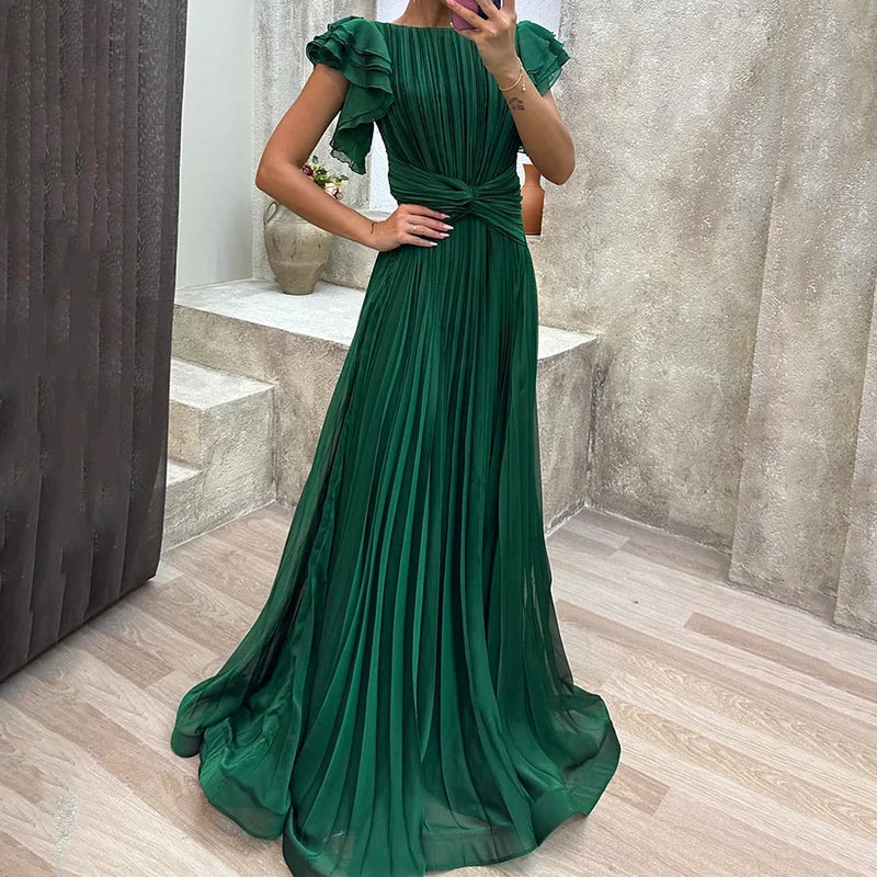 Katriel - Pleated Evening Gown