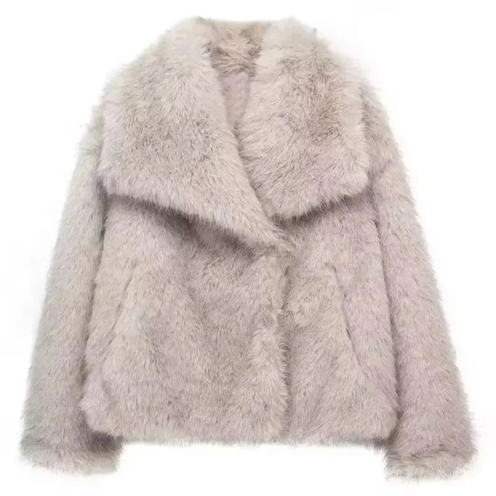 Eugenia - Women Elegant Faux Fur Coat Warm Fluffy