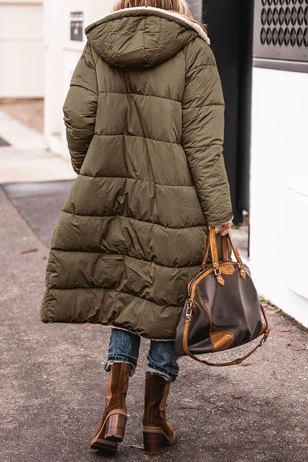 Percival - Longline Sherpa-Lined Puffer Coat