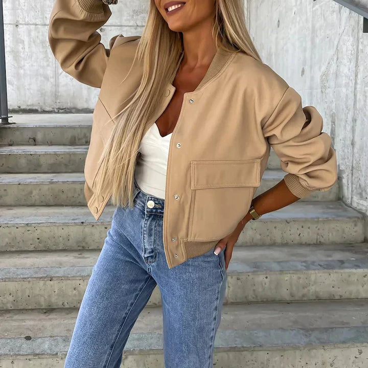 Eirlys - Women's Cotton Polyester Blend Jacket with Wrinkle-Free Design