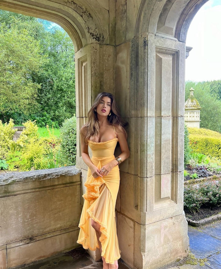 Goldie - Charming Ruffled Gown