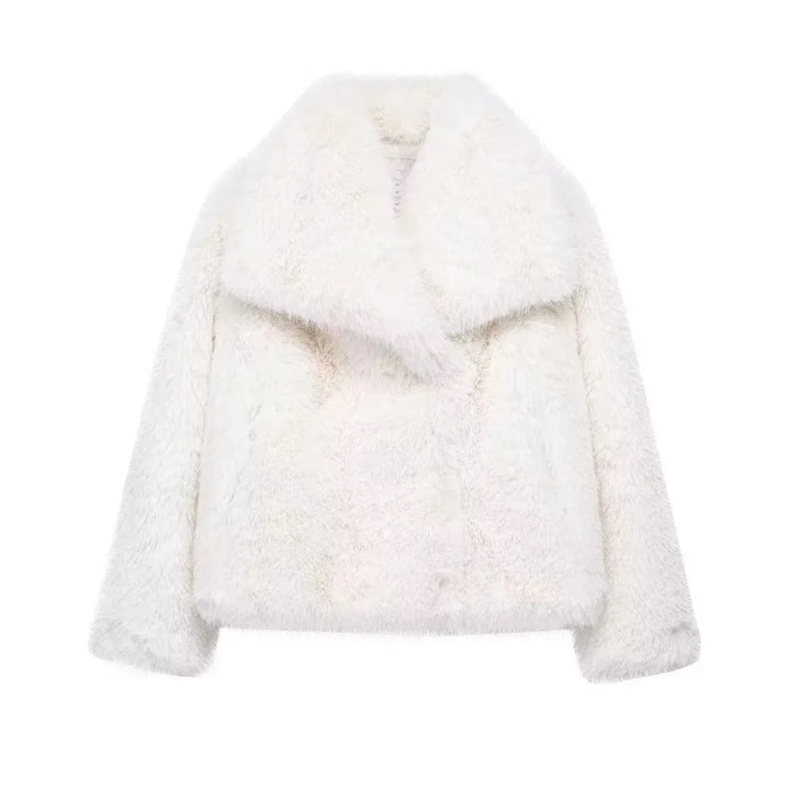 Eugenia - Women Elegant Faux Fur Coat Warm Fluffy