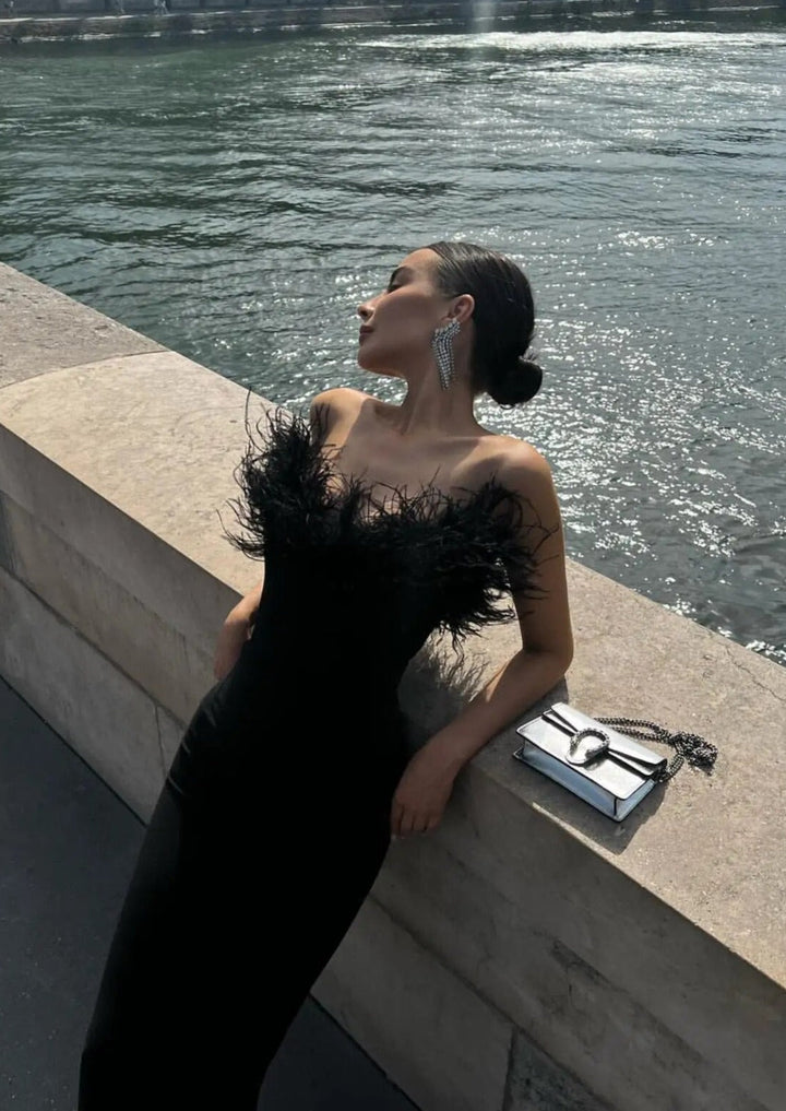 Jovie - Luxurious Feather Dress